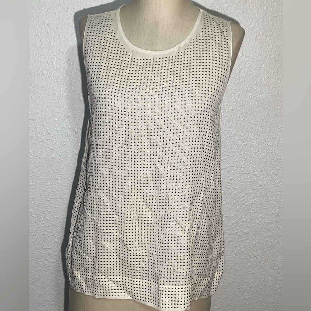 L’agence silk studded tank size 2